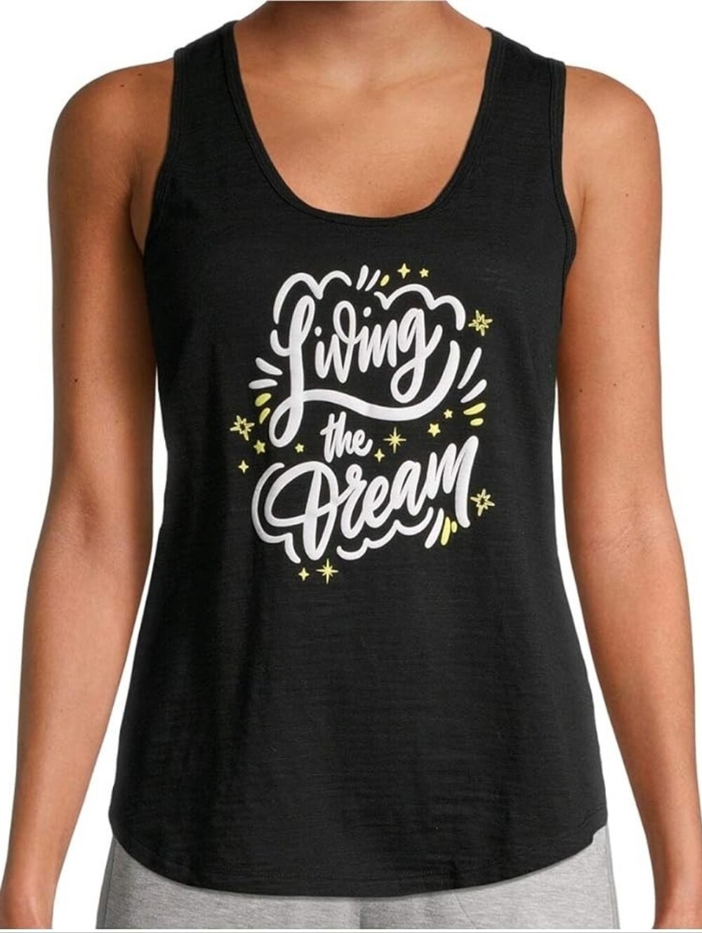 Living The Dream Black Soot Sleep Tank Top 3XL new with tags